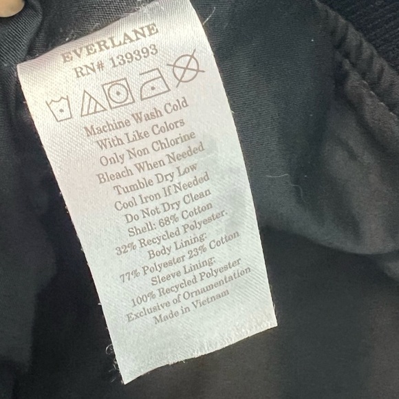 Everlane Mens Uniform The Bomber Utility Jacket in Black NWT - Picture 11 of 16